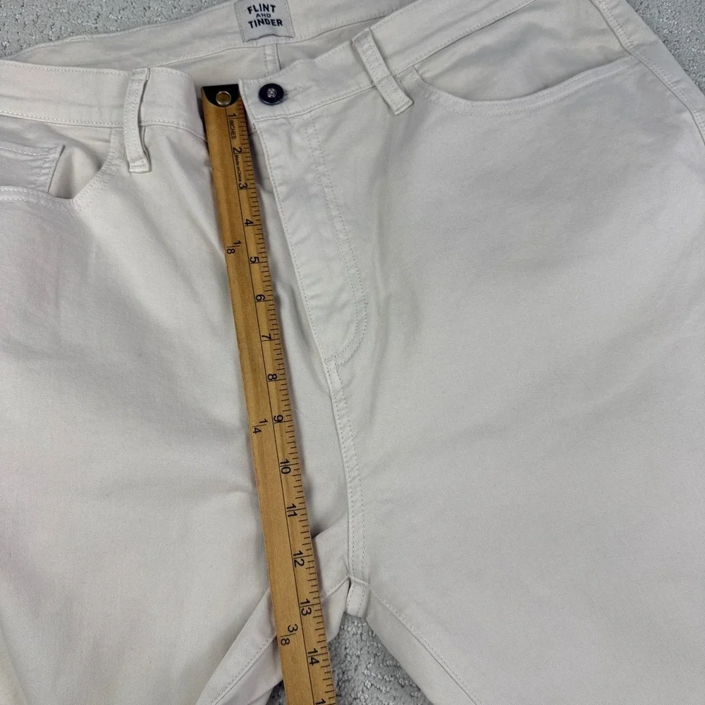 Huckberry Flint & Tinder 365 5-Pocket Pants Mens 38x34 Salt Cream Tapered Fit
